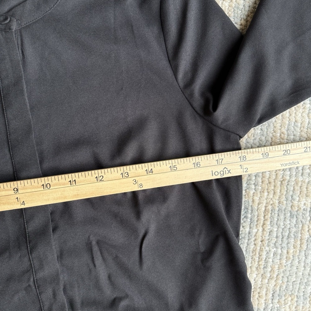 Tuckernuck Royal Shirt Dress Women's XXS Black Stretch Crepe Mini $148 Y24227T - Picture 10 of 14